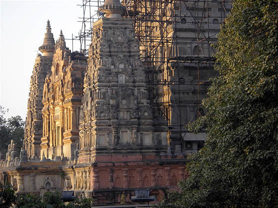 sunrise at the Mahabodhi Temple 