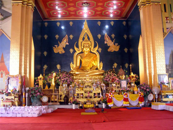 main shrine at the Thai temple