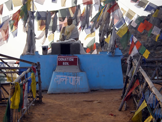 closeup of the small shrine