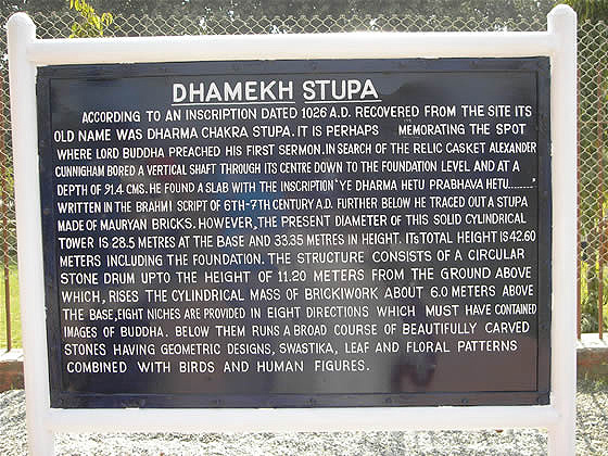 sign at the stupa 